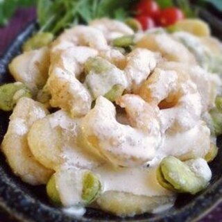 海老じゃがお豆ガーリックレモンマヨソース